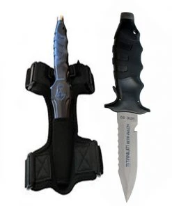 Apollo Ocean Design SQR HRC50 Titanium Dive Knife Knives & Cutting Devices