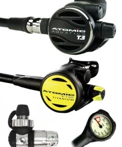 Regulator Sets Atomic Aquatics T3 Regulator Set (DIN Or Yoke) & Free Termo Gauge