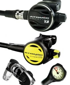 Regulator Sets Atomic Aquatics T3 Regulator Set (DIN Or Yoke) & Free Termo Gauge