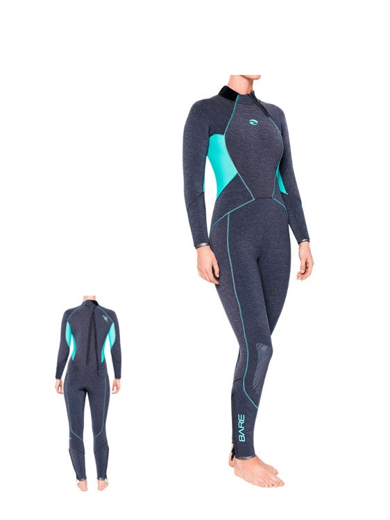 Wetsuits Bare Evoke Aqua 5mm Wetsuit Ladies 3 Wetsuits Bare Evoke Aqua 5mm Wetsuit Ladies