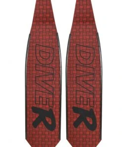 Fins DiveR Freediving Fin Blades - Carbon Innegra Red