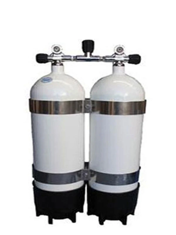 Faber 10.5L Steel Twin Tanks With Manifold & Bands 3 Faber 10.5L Steel Twin Tanks With Manifold & Bands