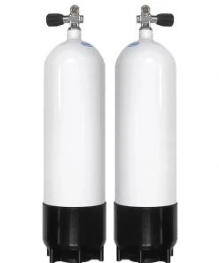 Tanks, Valves & Accessories Faber 12.2L Steel Sidemount Tanks With Opposite Valves