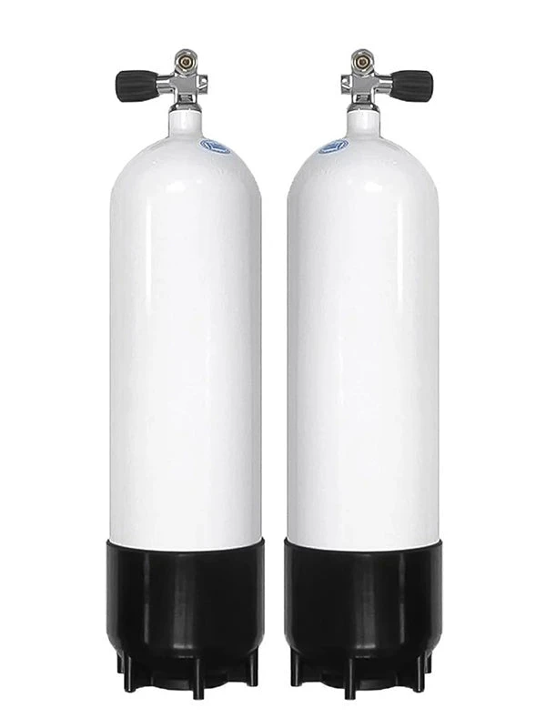 Tanks, Valves & Accessories Faber 12.2L Steel Sidemount Tanks With Opposite Valves 3 Tanks, Valves & Accessories Faber 12.2L Steel Sidemount Tanks With Opposite Valves