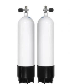 Faber 7L Steel Sidemount Tanks With Opposite Valves Tanks, Valves & Accessories