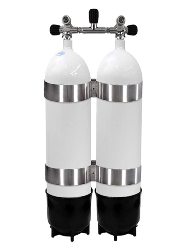 Faber 7L Steel Twin Tanks With Manifold & Bands Tanks, Valves & Accessories 3 Faber 7L Steel Twin Tanks With Manifold & Bands Tanks, Valves & Accessories