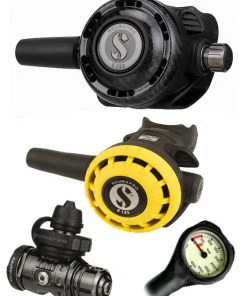 Regulator Sets Scubapro Regulator Set: MK19 Evo Black Tech (DIN Or Yoke) / G260 Carbon / Octopus & Free Termo Gauge