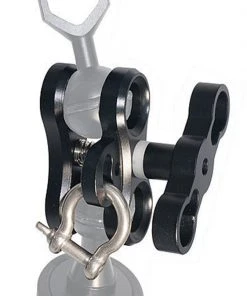 Hyperion 2 Hole Aluminium Ball And Joint Clamp With D-Shackle