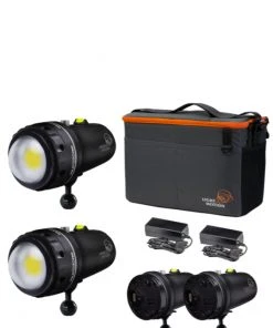 Light & Motion Double Dive 2x Sola Video Pro 15000 F Kit
