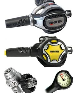 Mares Abyss Adj 62X (DIN Or Yoke) W/ Octopus & Free Termo Gauge 14 Mares Abyss Adj 62X (DIN Or Yoke) W/ Octopus & Free Termo Gauge