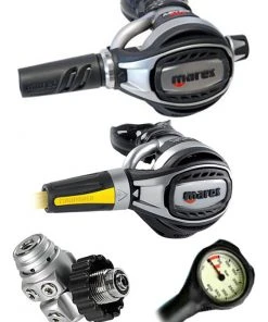 Mares Abyss Adj 62X (DIN Or Yoke) W/ Octopus & Free Termo Gauge 15 Mares Abyss Adj 62X (DIN Or Yoke) W/ Octopus & Free Termo Gauge