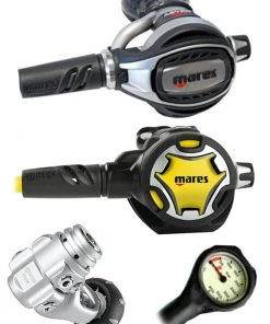 Mares Abyss Adj 62X (DIN Or Yoke) W/ Octopus & Free Termo Gauge 18 Mares Abyss Adj 62X (DIN Or Yoke) W/ Octopus & Free Termo Gauge