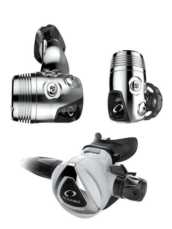 Regulators Oceanic Delta 5 / EDX Regulator Combo 4 Regulators Oceanic Delta 5 / EDX Regulator Combo