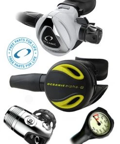 Oceanic Regulator Set: Delta 5 / EDX (DIN Or Yoke) / Alpha 8 Octopus & Free Termo Gauge Regulator Sets