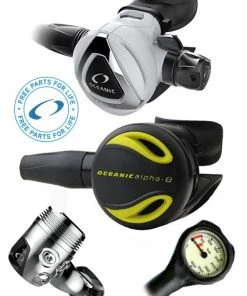 Oceanic Regulator Set: Delta 5 / EDX (DIN Or Yoke) / Alpha 8 Octopus & Free Termo Gauge Regulator Sets