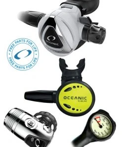 Oceanic Regulator Set: Delta 5 / EDX (DIN Or Yoke) / Alpha 8 Octopus & Free Termo Gauge Regulator Sets