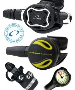 Oceanic Regulator Set: Zeo / FDXi (DIN Or Yoke) / Octopus & Free Termo Gauge