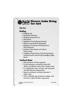 PADI Slates: Discover Scuba Diving Instructor Cue Card