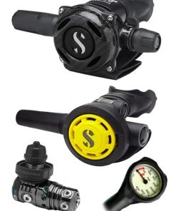 Scubapro Regulator Set: MK25 Evo Black Tech (DIN Or Yoke) / A700 Carbon / Octopus & Free Termo Gauge