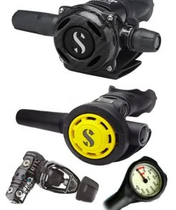 Scubapro Regulator Set: MK25 Evo Black Tech (DIN Or Yoke) / A700 Carbon / Octopus & Free Termo Gauge