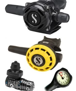 Scubapro Regulator Set: MK25 Evo Black Tech (DIN Or Yoke) / A700 Carbon / Octopus & Free Termo Gauge