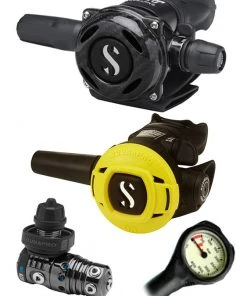 Scubapro Regulator Set: MK25 Evo Black Tech (DIN Or Yoke) / A700 Carbon / Octopus & Free Termo Gauge