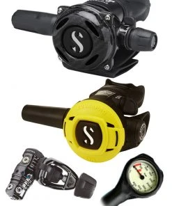 Scubapro Regulator Set: MK25 Evo Black Tech (DIN Or Yoke) / A700 Carbon / Octopus & Free Termo Gauge
