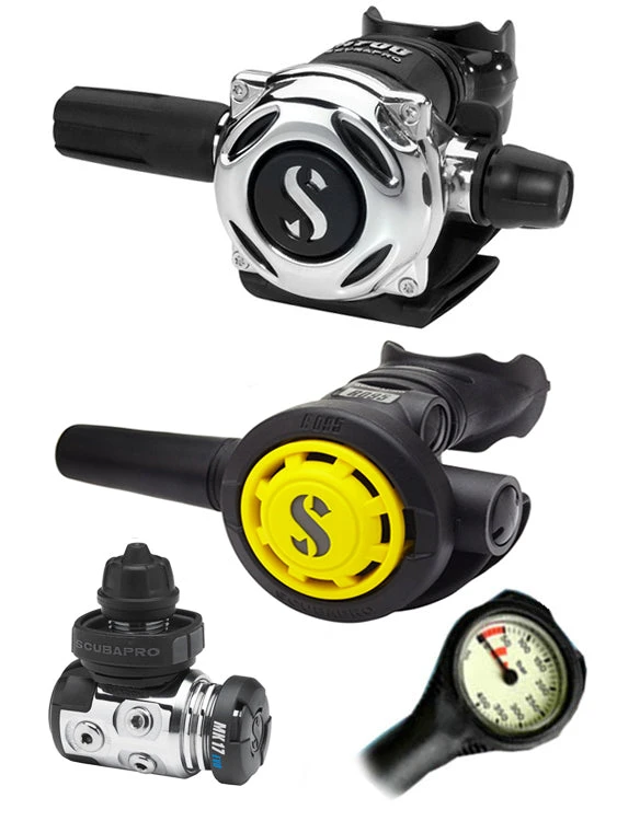 Scubapro Regulator Set: MK17 Evo (DIN Or Yoke) / A700 / Octopus & Free Termo Gauge 4 Scubapro Regulator Set: MK17 Evo (DIN Or Yoke) / A700 / Octopus & Free Termo Gauge