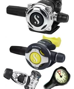 Scubapro Regulator Set: MK17 Evo (DIN Or Yoke) / A700 / Octopus & Free Termo Gauge 16 Scubapro Regulator Set: MK17 Evo (DIN Or Yoke) / A700 / Octopus & Free Termo Gauge