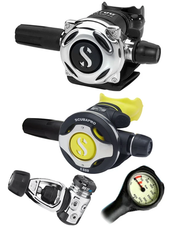 Scubapro Regulator Set: MK17 Evo (DIN Or Yoke) / A700 / Octopus & Free Termo Gauge 9 Scubapro Regulator Set: MK17 Evo (DIN Or Yoke) / A700 / Octopus & Free Termo Gauge
