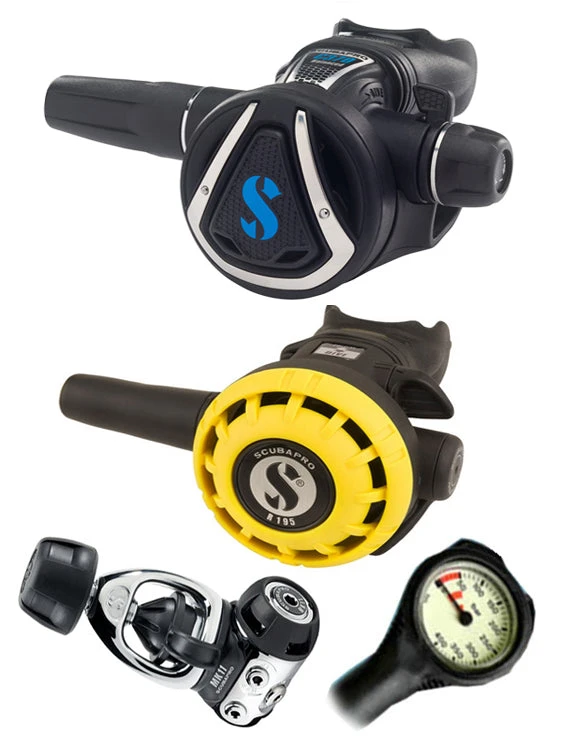 Scubapro Regulator Set: MK11 (DIN Or Yoke) / C370 / Octopus & Free Termo Gauge Regulator Sets 4 Scubapro Regulator Set: MK11 (DIN Or Yoke) / C370 / Octopus & Free Termo Gauge Regulator Sets