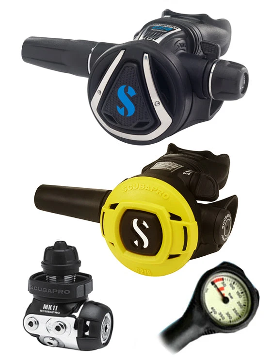 Scubapro Regulator Set: MK11 (DIN Or Yoke) / C370 / Octopus & Free Termo Gauge Regulator Sets 8 Scubapro Regulator Set: MK11 (DIN Or Yoke) / C370 / Octopus & Free Termo Gauge Regulator Sets
