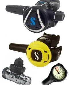 Scubapro Regulator Set: MK19 Evo (DIN Or Yoke) / C370 / R-Series Octopus & Free Termo Gauge Regulator Sets