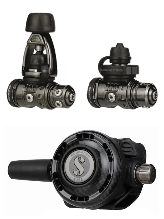 Regulators Scubapro MK19 Evo Black Tech / G260 Carbon 3 Regulators Scubapro MK19 Evo Black Tech / G260 Carbon