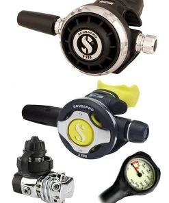 Scubapro Regulator Set: MK21 (DIN Or Yoke) / G260 / Octopus & Free Termo Gauge Regulator Sets