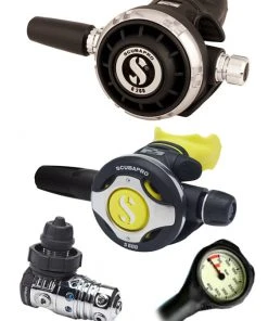 Scubapro Regulator Set: MK25 Evo (DIN Or Yoke) / G260 / Octopus & Free Termo Gauge 17 Scubapro Regulator Set: MK25 Evo (DIN Or Yoke) / G260 / Octopus & Free Termo Gauge