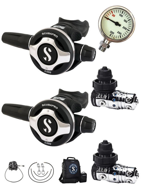 Scubapro MK25 Evo / S600 Tech Diver Regulator Set 3 Scubapro MK25 Evo / S600 Tech Diver Regulator Set