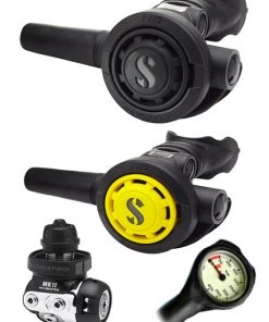 Scubapro Regulator Set: MK11 (DIN Or Yoke) / R095 / R-Series Octopus & Free Termo Gauge Regulator Sets