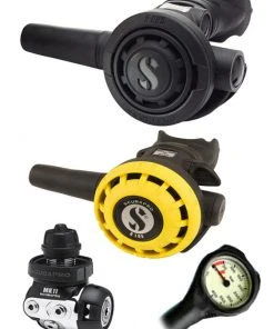 Scubapro Regulator Set: MK11 (DIN Or Yoke) / R095 / R-Series Octopus & Free Termo Gauge Regulator Sets