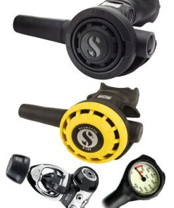 Scubapro Regulator Set: MK11 (DIN Or Yoke) / R095 / R-Series Octopus & Free Termo Gauge Regulator Sets
