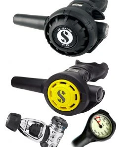 Scubapro Regulator Set: MK17 Evo (DIN Or Yoke) / R195 / R-Series Octopus & Free Termo Gauge