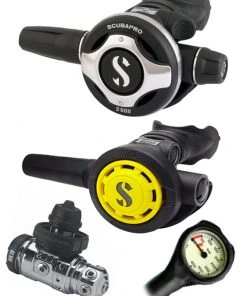Scubapro Regulator Set: MK19 Evo (DIN Or Yoke) / S600 / Octopus & Free Termo Gauge Regulator Sets
