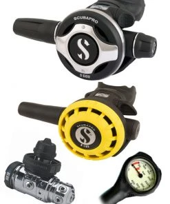 Scubapro Regulator Set: MK19 Evo (DIN Or Yoke) / S600 / Octopus & Free Termo Gauge Regulator Sets