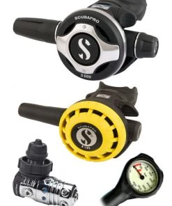 Regulator Sets Scubapro Regulator Set: MK25 Evo (DIN Or Yoke) / S600 / Octopus & Free Termo Gauge 13 Regulator Sets Scubapro Regulator Set: MK25 Evo (DIN Or Yoke) / S600 / Octopus & Free Termo Gauge