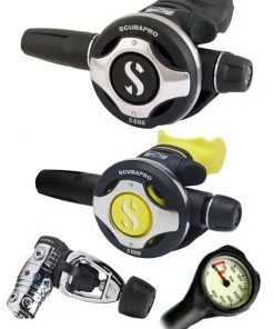 Regulator Sets Scubapro Regulator Set: MK25 Evo (DIN Or Yoke) / S600 / Octopus & Free Termo Gauge 16 Regulator Sets Scubapro Regulator Set: MK25 Evo (DIN Or Yoke) / S600 / Octopus & Free Termo Gauge