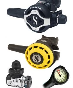 Scubapro Regulator Set: MK17 Evo (DIN Or Yoke) / S620 Ti / Octopus & Free Termo Gauge 13 Scubapro Regulator Set: MK17 Evo (DIN Or Yoke) / S620 Ti / Octopus & Free Termo Gauge