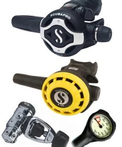 Scubapro Regulator Set: MK19 Evo (DIN Or Yoke) / S620 Ti / Octopus & Free Termo Gauge Regulator Sets