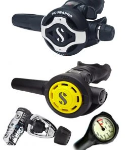Scubapro Regulator Set: MK25 Evo (DIN Or Yoke) / S620 Ti / Octopus & Free Termo Gauge Regulator Sets