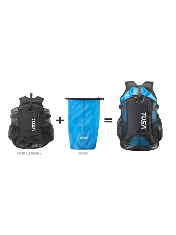Bags TUSA Mesh Backpack With Drybag 5 Bags TUSA Mesh Backpack With Drybag