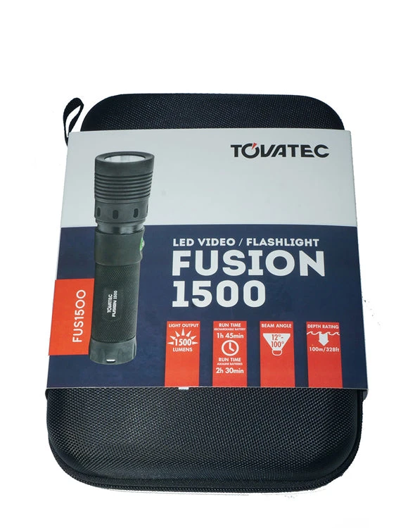 Tovatec Fusion 1500 Rechargeable Dive Torch (1500 Lumen) Torches 7 Tovatec Fusion 1500 Rechargeable Dive Torch (1500 Lumen) Torches